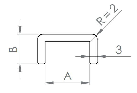 Kantenschutzprofil STATIC, Alu eloxiert E4/EV1, Edelstahlfinish