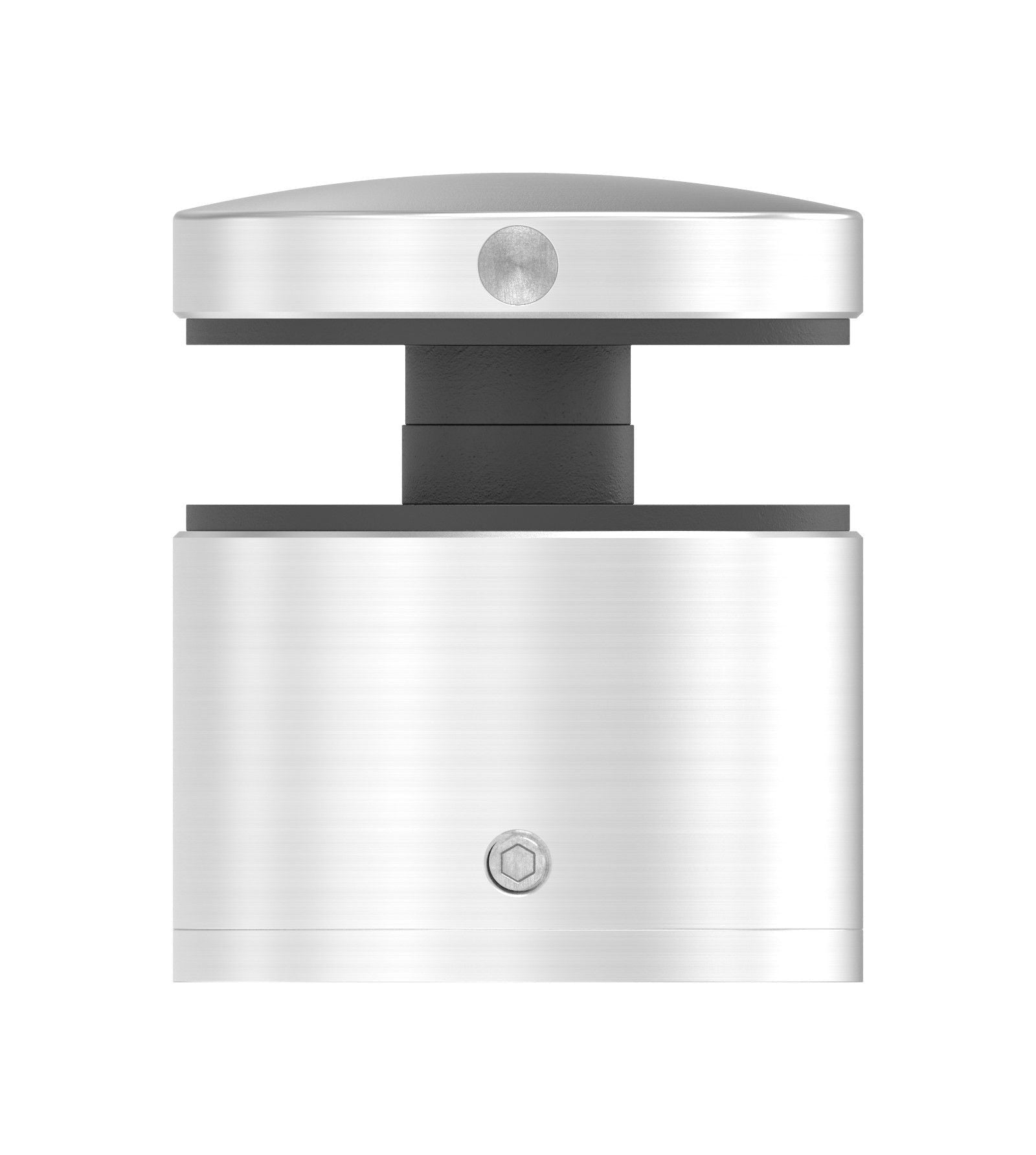 Glaspunkthalter Ø 52 mm mit Gewindestift, Klemmbereich 12,00 - 25,52 mm, verstellbarer Wandabstand 3