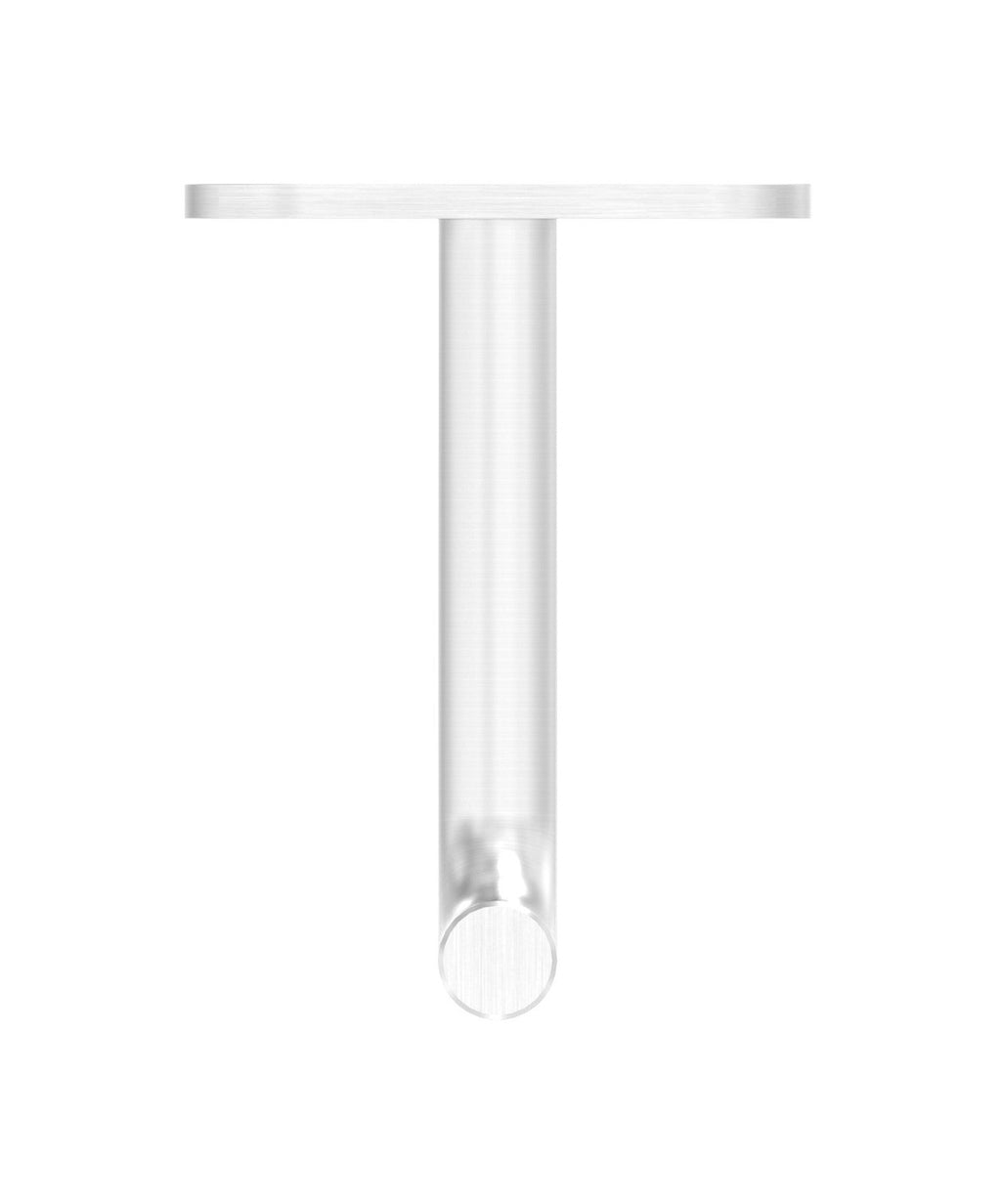 Bügel inklusive Handlaufanschlussplatte, zum Anschrauben des Handlaufs, für Querstabhalter, V2A / V4