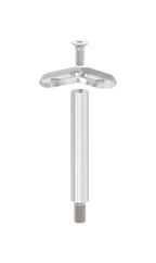 Handlaufstütze zum Schrauben, Stift mit Außengewinde M8 und Handlaufanschlussplatte 90°, V2A