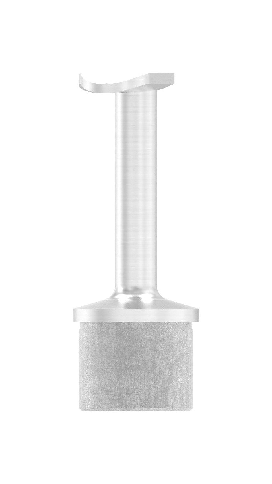 Handlaufstütze Edelstahl aus einem Stück, mit Handlaufanschlussplatte 135°, V2A / V4A
