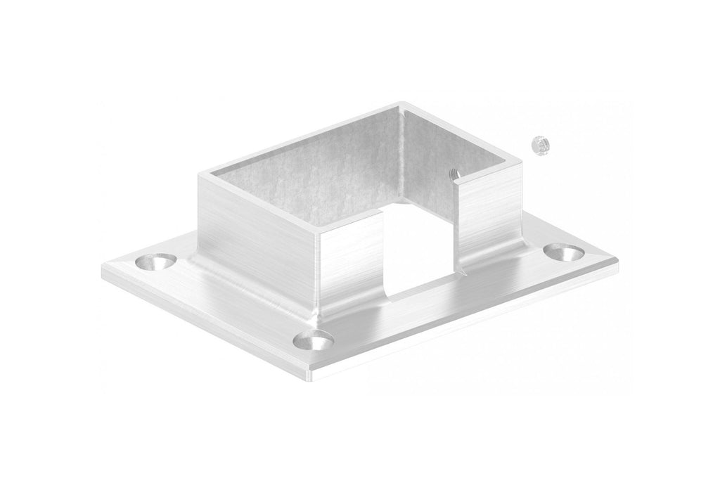 Wandhalter für Rechteck-Nutrohr 60 x 40 x 1,5 mm, V2A