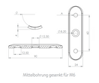 Handlaufanschlussplatte für Rohr Ø 42,4 mm, zum Verschrauben, V2A