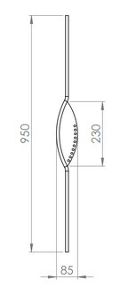 Designstab, Länge 950 mm, V2A