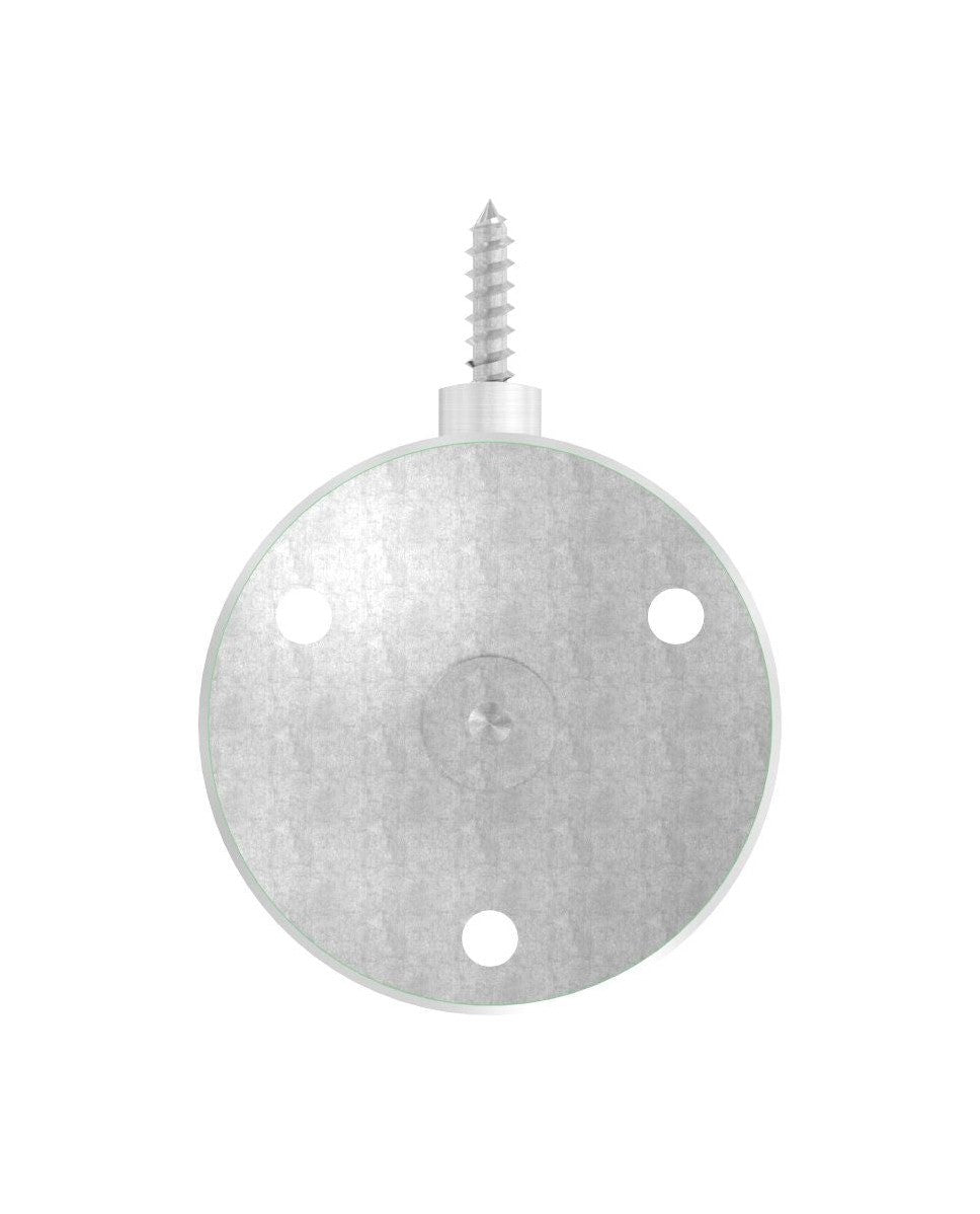 verschraubter Handlaufhalter mit Durchgangsbohrung und Holzschraube, V2A