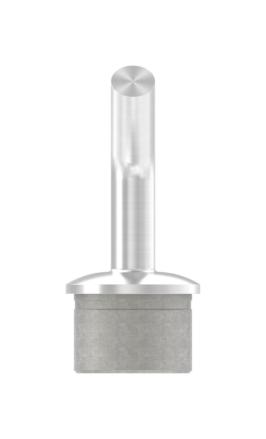 Handlaufstütze Edelstahl aus einem Stück, Stift 135° gebogen, zum Anschweißen des Handlaufs, V2A