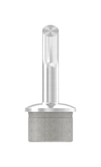 Handlaufstütze Edelstahl aus einem Stück, Stift 135° gebogen, zum Anschweißen des Handlaufs, V2A