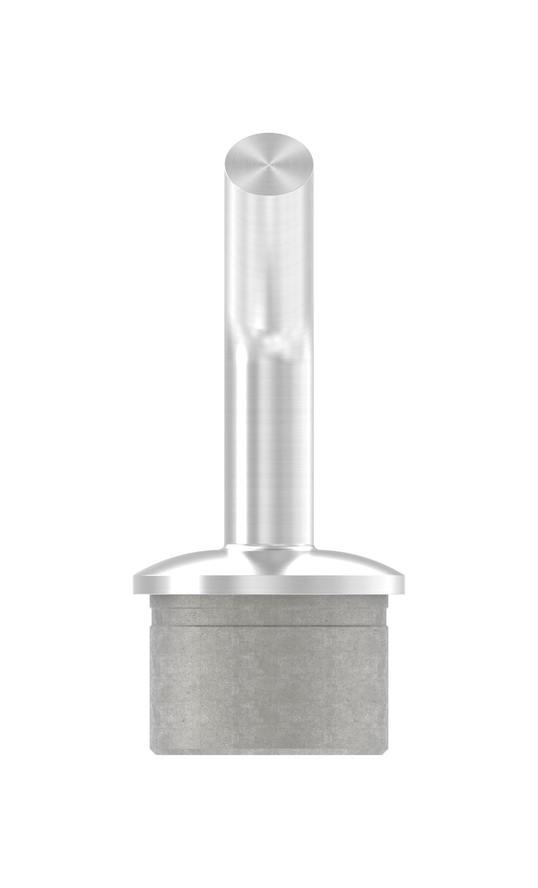 Handlaufstütze Edelstahl aus einem Stück, Stift 135° gebogen, zum Anschweißen des Handlaufs, V2A