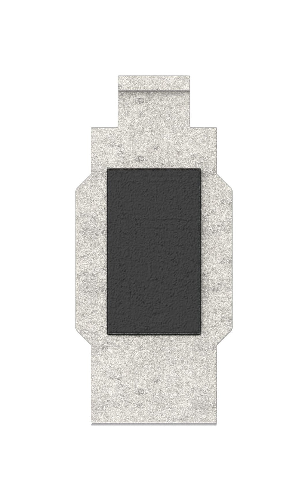 Sicherungsplatte für Glasklemme ohne AbZ / AbG Modell 45 "PLACON", Endklemme