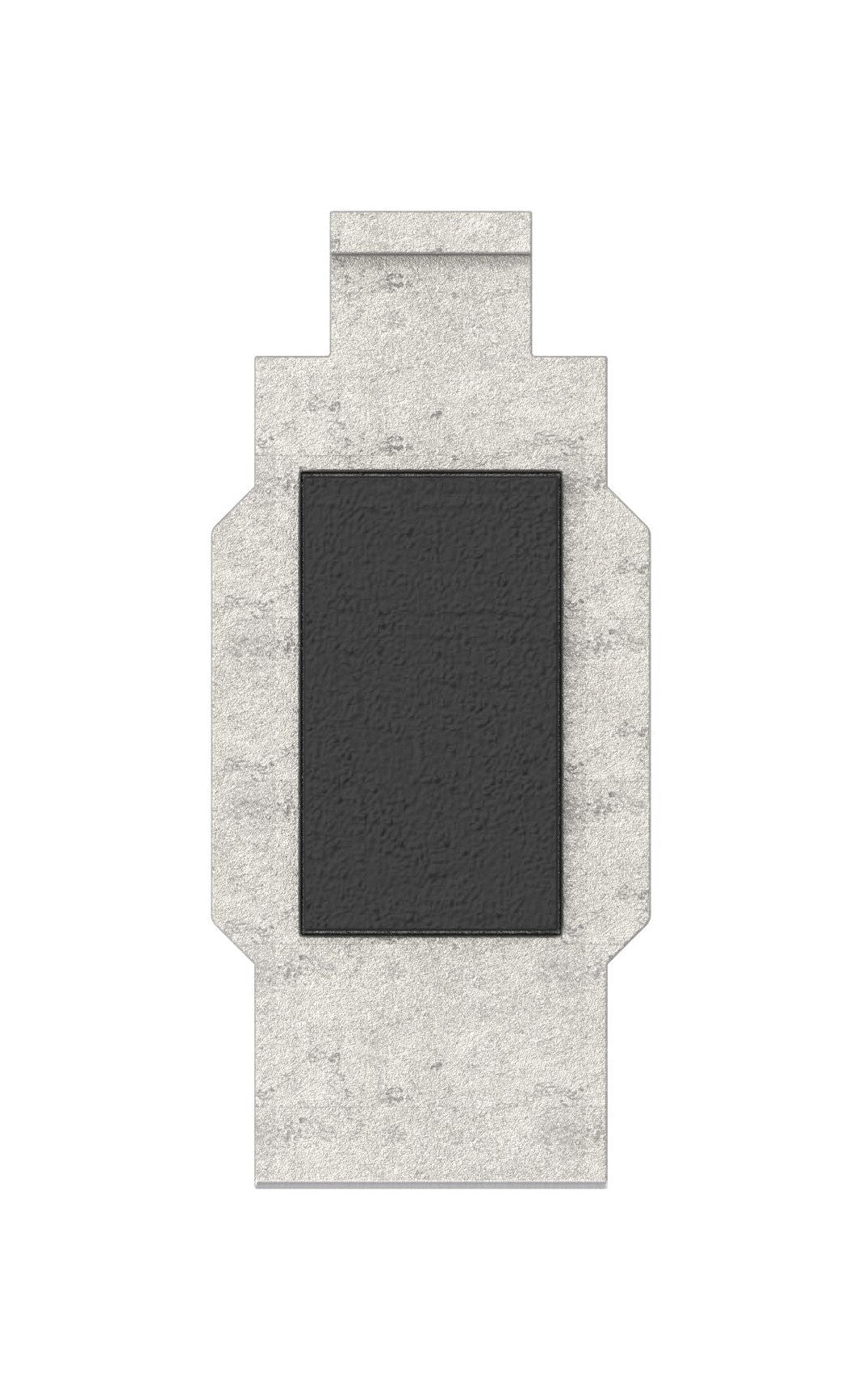 Sicherungsplatte für Glasklemme ohne AbZ / AbG Modell 45 "PLACON", Endklemme
