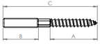 Stockschraube M8