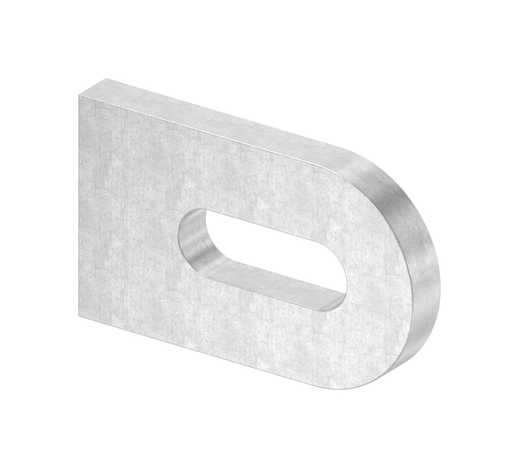 Edelstahl Anschweißlasche 50 x 30 x 6 mm, ungeschliffen, mit Langloch, V2A