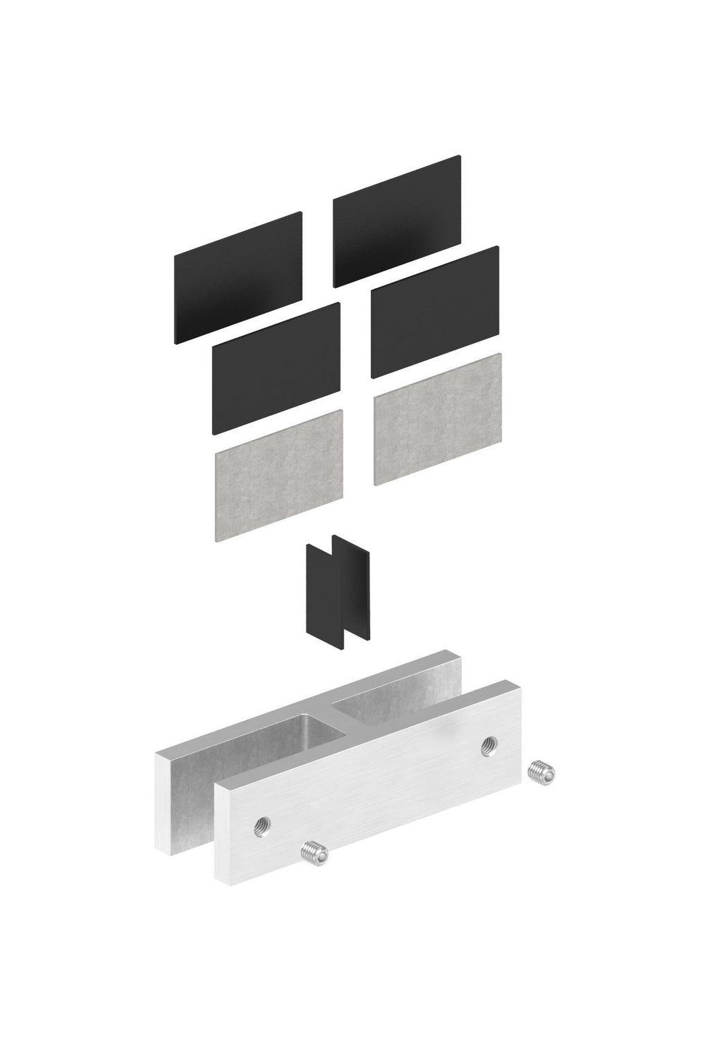 Glasverbinder 180°, für Glasstärke 12.00 - 12.76 mm, V4A