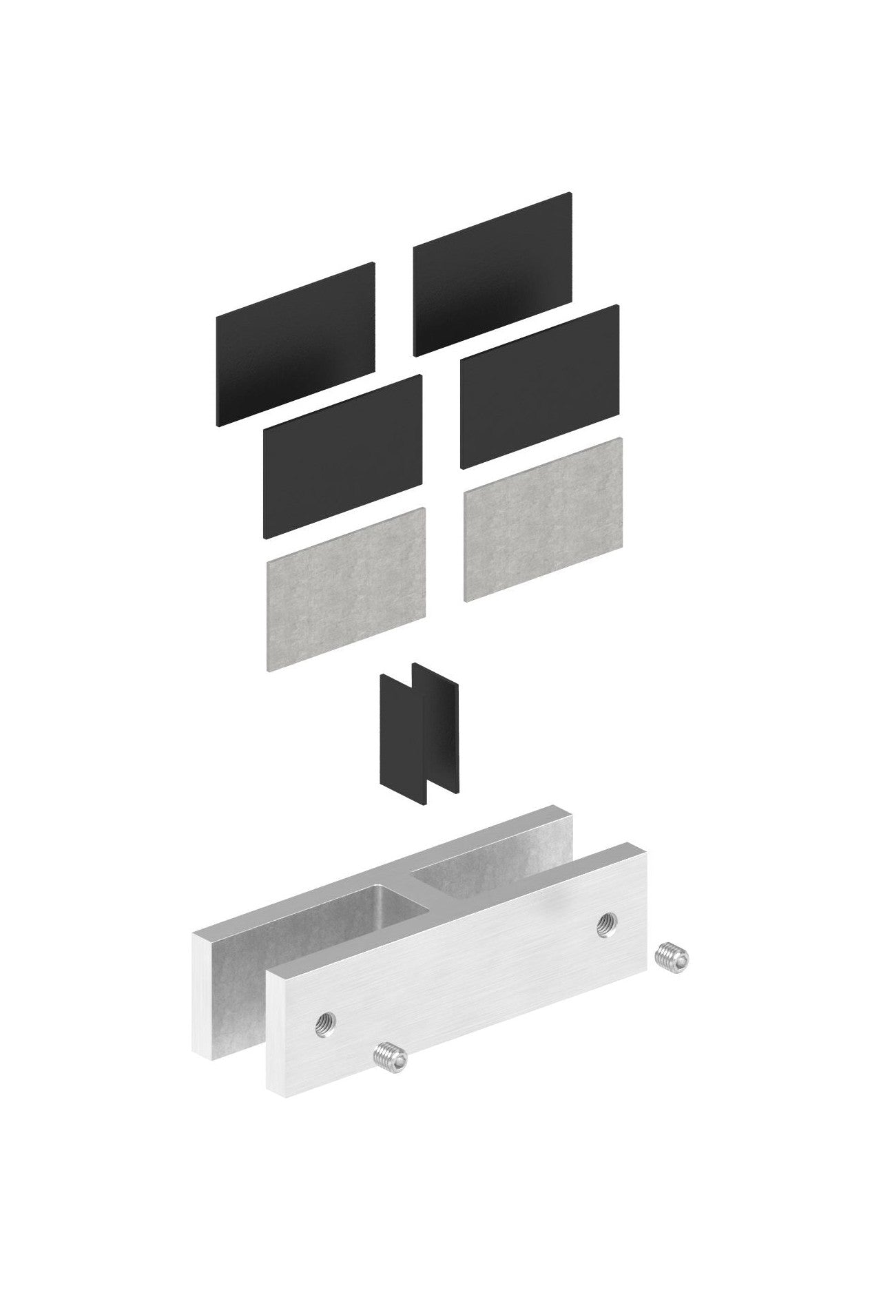 Glasverbinder 180°, für Glasstärke 12.00 - 12.76 mm, V4A