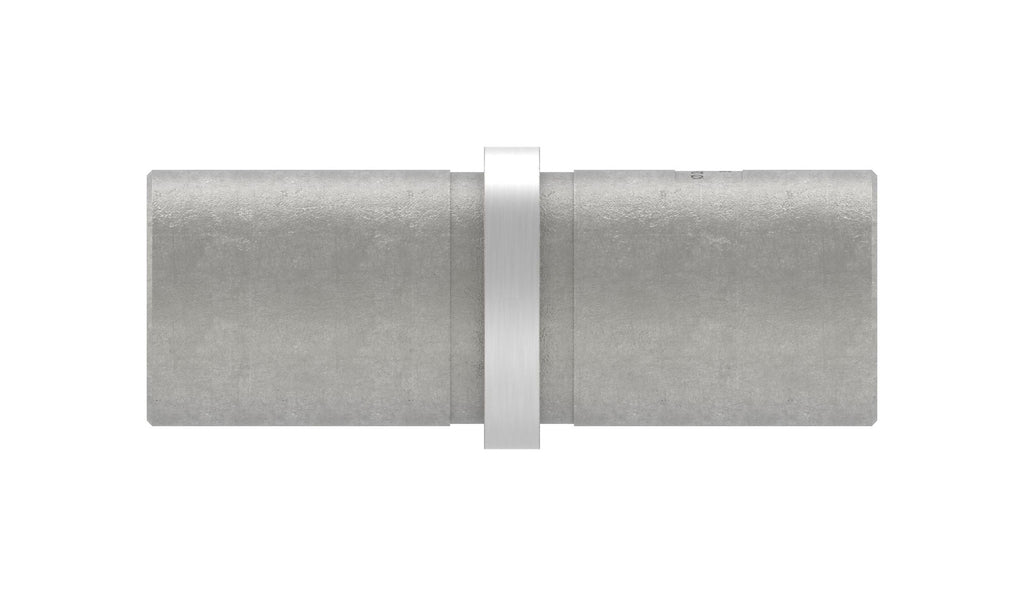 Edelstahl Rundrohr-Verbinder, mit Steg, zum Stecken und Kleben ins Rohr, V2A / V4A