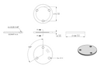 Zeichnung Ankerplatte Ø 100 x 6 mm, Bohrung 11 mm