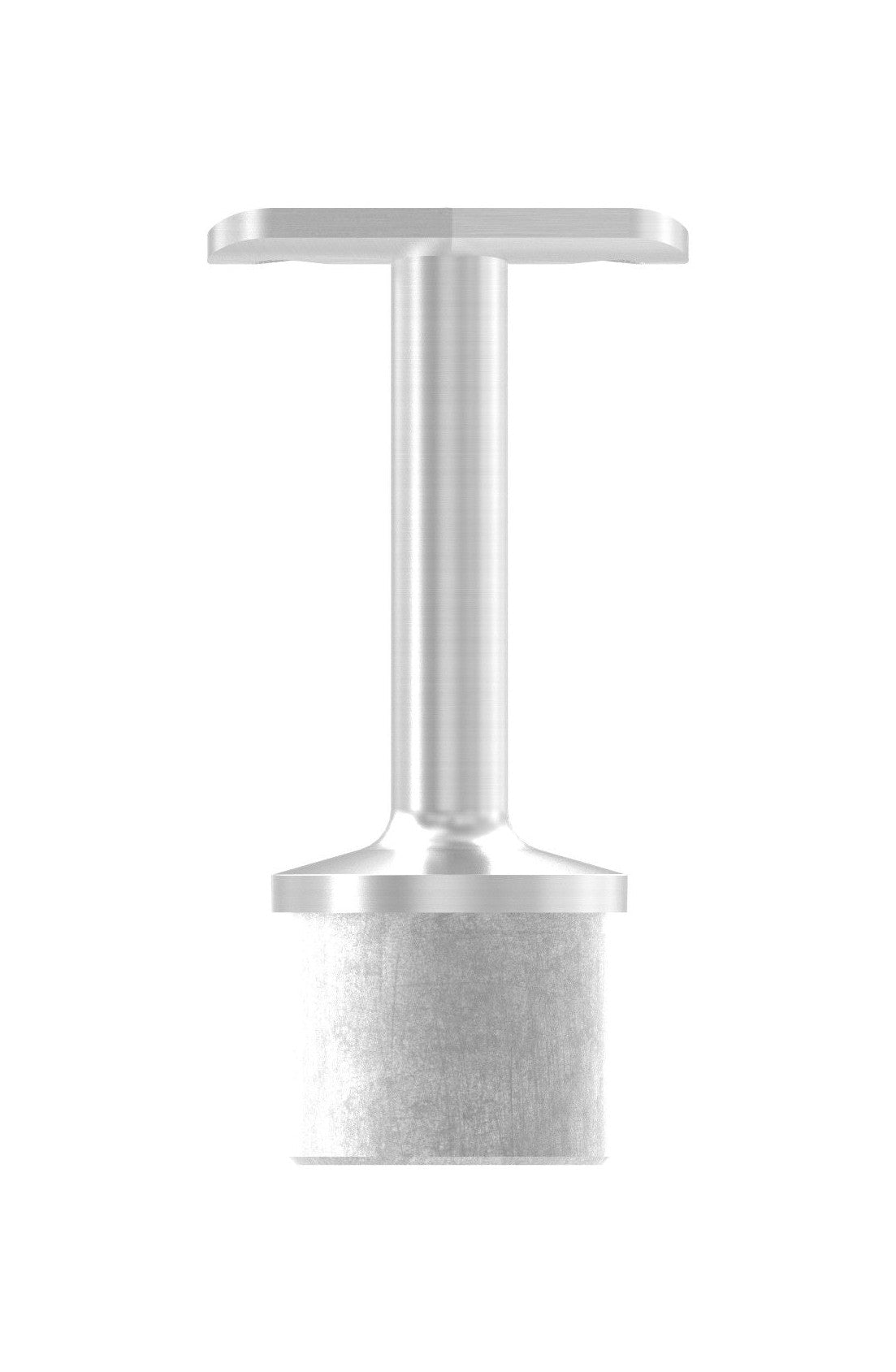 Handlaufstütze Edelstahl aus einem Stück, mit Handlaufanschlussplatte 135°, V2A / V4A