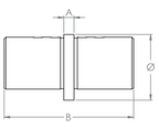 Rohrverbinder für Rund-Nutrohr, V2A / V4A