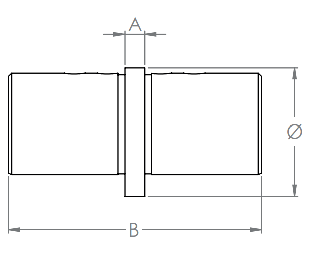 Rohrverbinder für Rund-Nutrohr, V2A / V4A