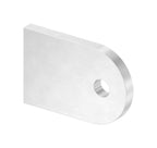 Edelstahl Anschweißlasche 60 x 40 x 6 mm, geschliffen, mit Rundloch, V2A
