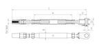 Wantenspanner Gabel / Seilhalter, mit Gewinde, V4A