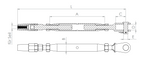 Wantenspanner Gabel / Seilhalter, mit Gewinde, V4A