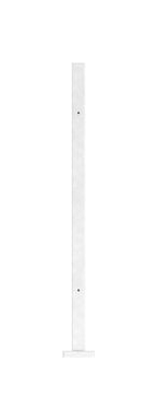 Edelstahlpfosten zur Bodenmontage, Länge 880mm, 4 x M8 Fließformgewinde, 90° versetzt, V2A
