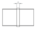 Rohrverbinder für Quadrat-Nutrohr, V2A / V4A