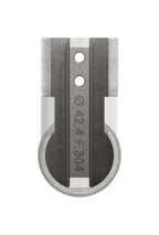 Eckbogen vertikal / Rahmenecke 90° für Rund-Nutrohr, Edelstahl