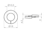 Edelstahl Federring für Wandhalter SW10828, V2A