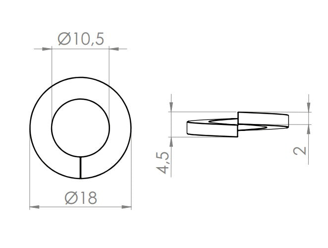 Edelstahl Federring für Wandhalter SW10828, V2A
