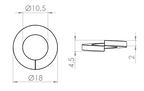 Edelstahl Federring für Wandhalter SW10828, V2A
