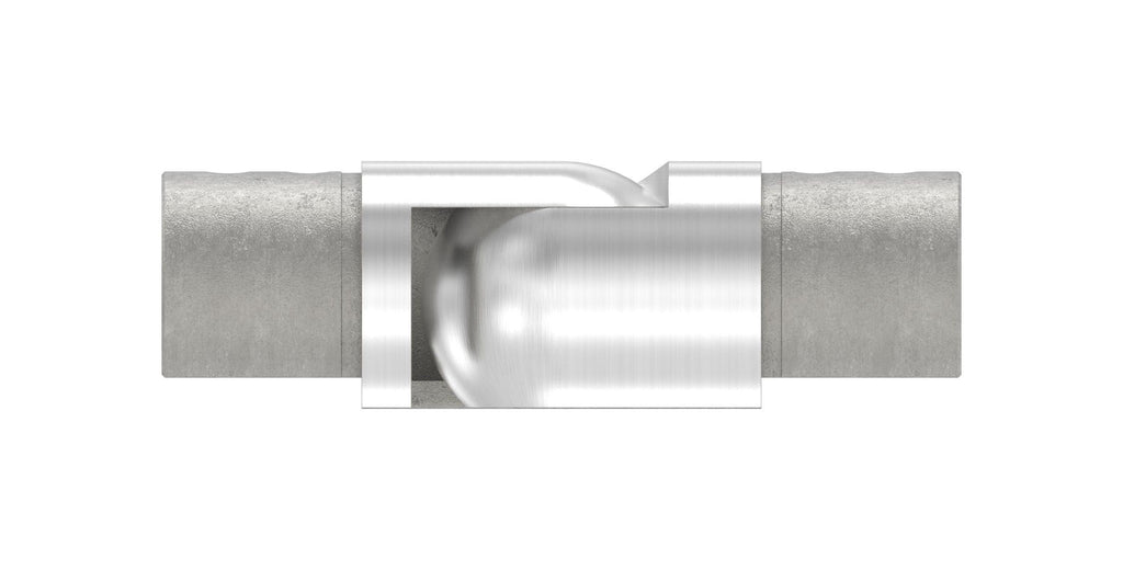 flexibler Verbinder für Rund-Nutrohr, seitwärts 90-180°, V4A