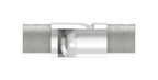 flexibler Verbinder für Rund-Nutrohr, seitwärts 90-180°, V4A