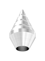 Edelstahl Zierspitze mit Sackloch, Höhe 41 mm, V2A