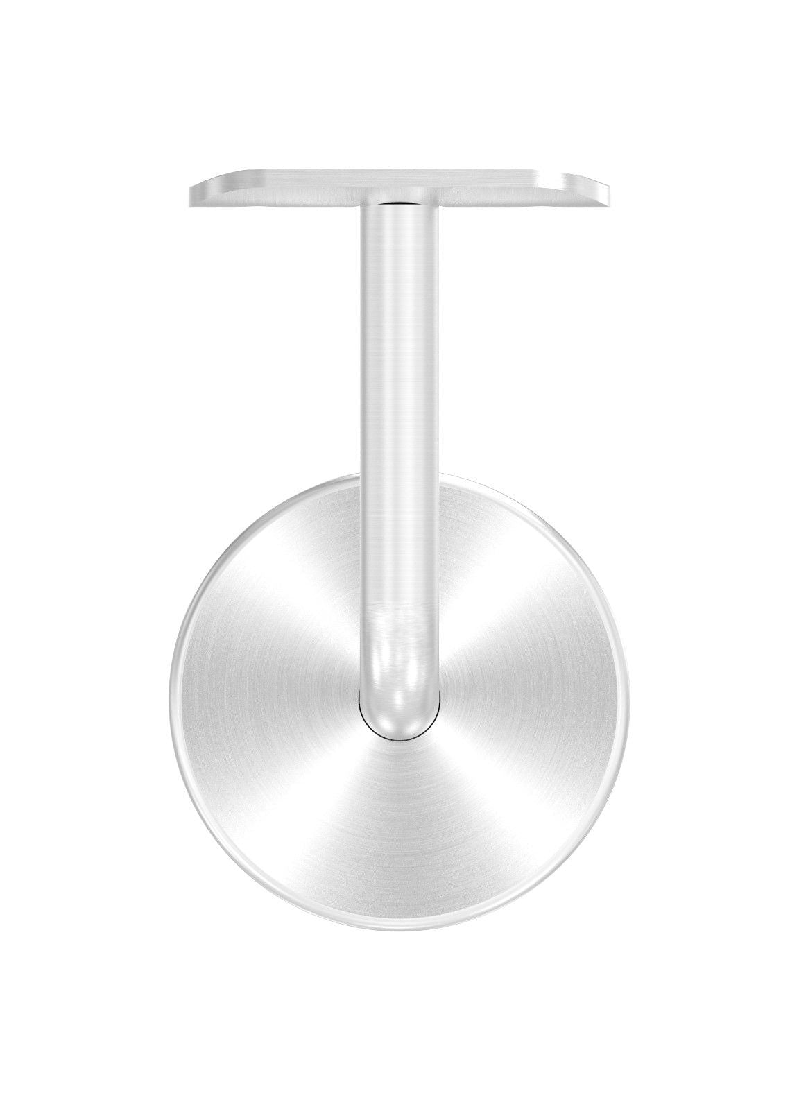 Handlaufhalter mit Cliprosette und Anschlussplatte, zum Anschrauben des Handlaufs, V2A