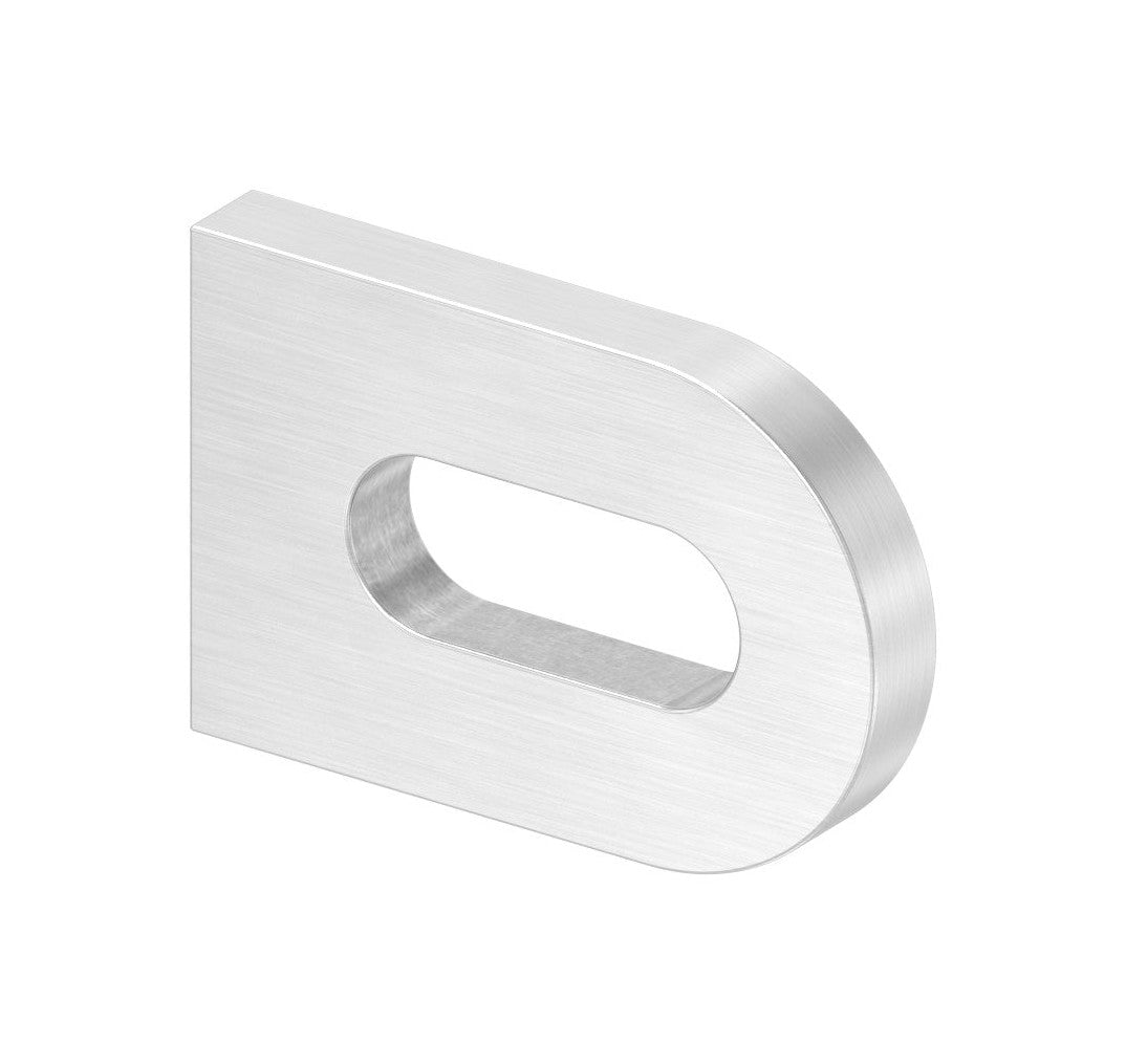 Edelstahl Anschweißlasche 30 x 20 x 4 mm, geschliffen, mit Langloch, V2A