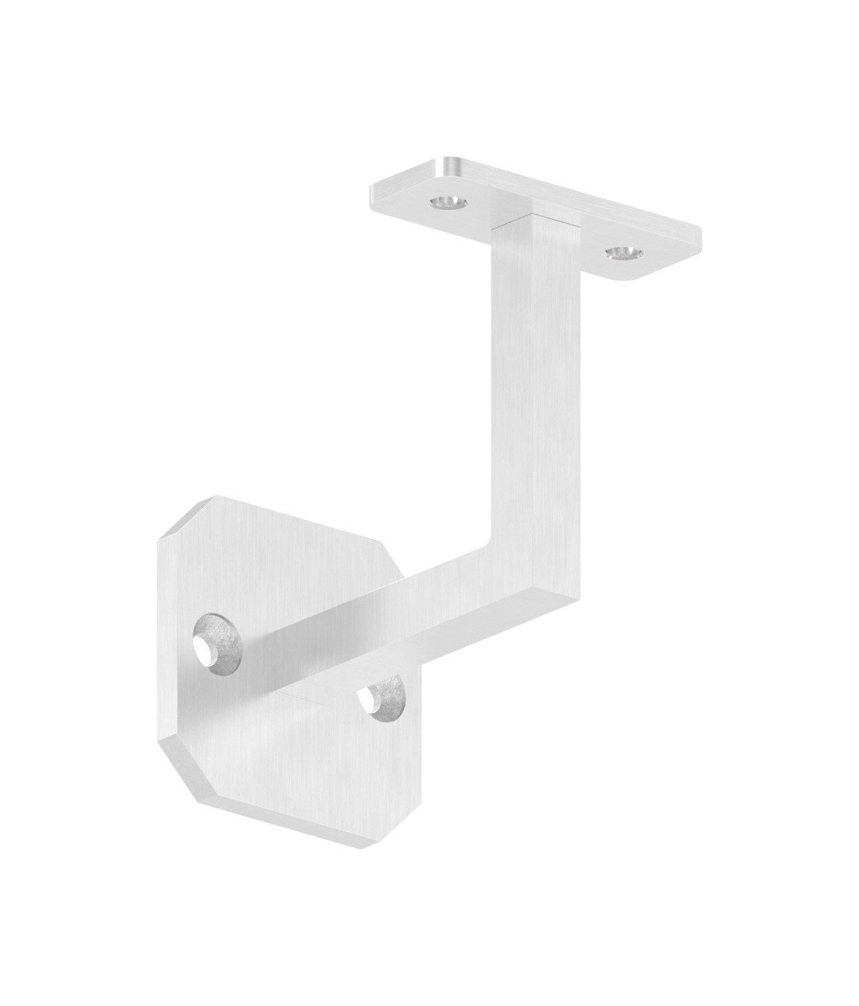 Handlaufhalter mit Anschlussplatte, zum Anschrauben des Handlaufs, V2A / V4A