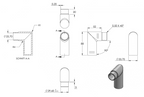 Zeichnung Endstück für Rohr Ø 33,7 x 2,0 mm