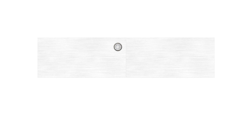 Edelstahl Abdeckrosette für Quadratrohre, teilbar, mit Mittelbohrung, Längsschliff, V2A / V4A