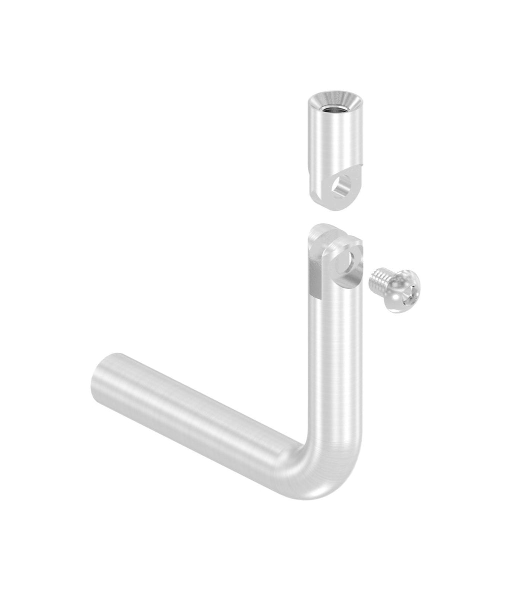 Gelenkbügel Edelstahl, 90° gebogen, 2 x Innengewinde, V2A