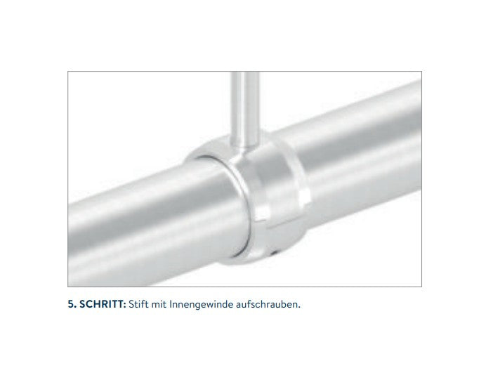 Handlauferhöhung für Rohr Ø 42,4 x 2,0 mm, geeignet zur nachträglichen Montage, V2A / V4A