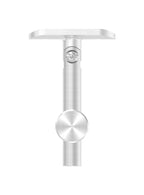 höhenverstellbarer Handlaufhalter mit Gelenk und Halteplatte, zum Anschrauben des Handlaufs, V2A
