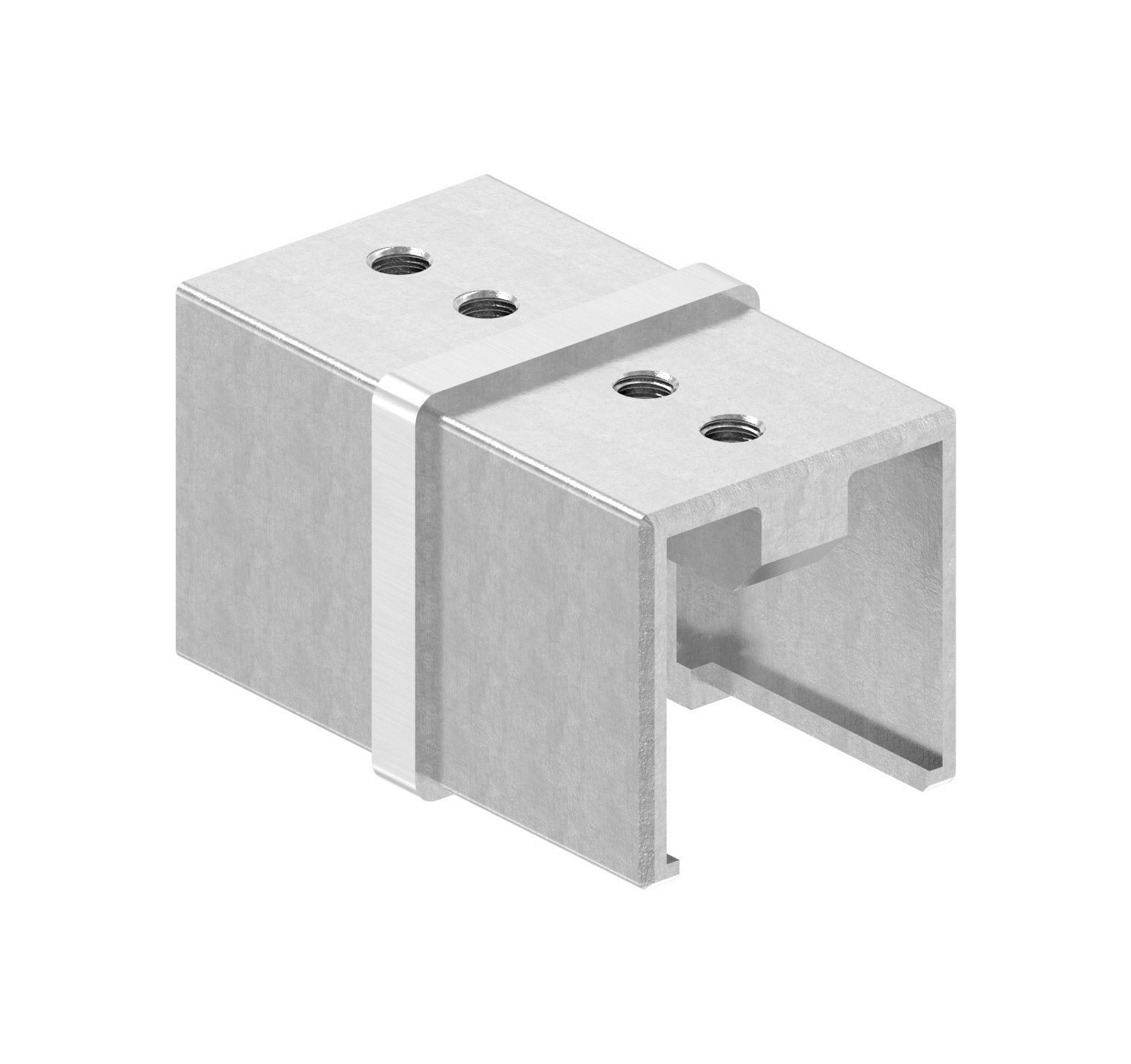 Rohrverbinder für Quadrat-Nutrohr, V2A / V4A