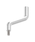 Bügel Edelstahl 2 x 30° gebogen, 360° drehbar,1 x Außengewinde, 1 x flach zum Anschweißen, V2A