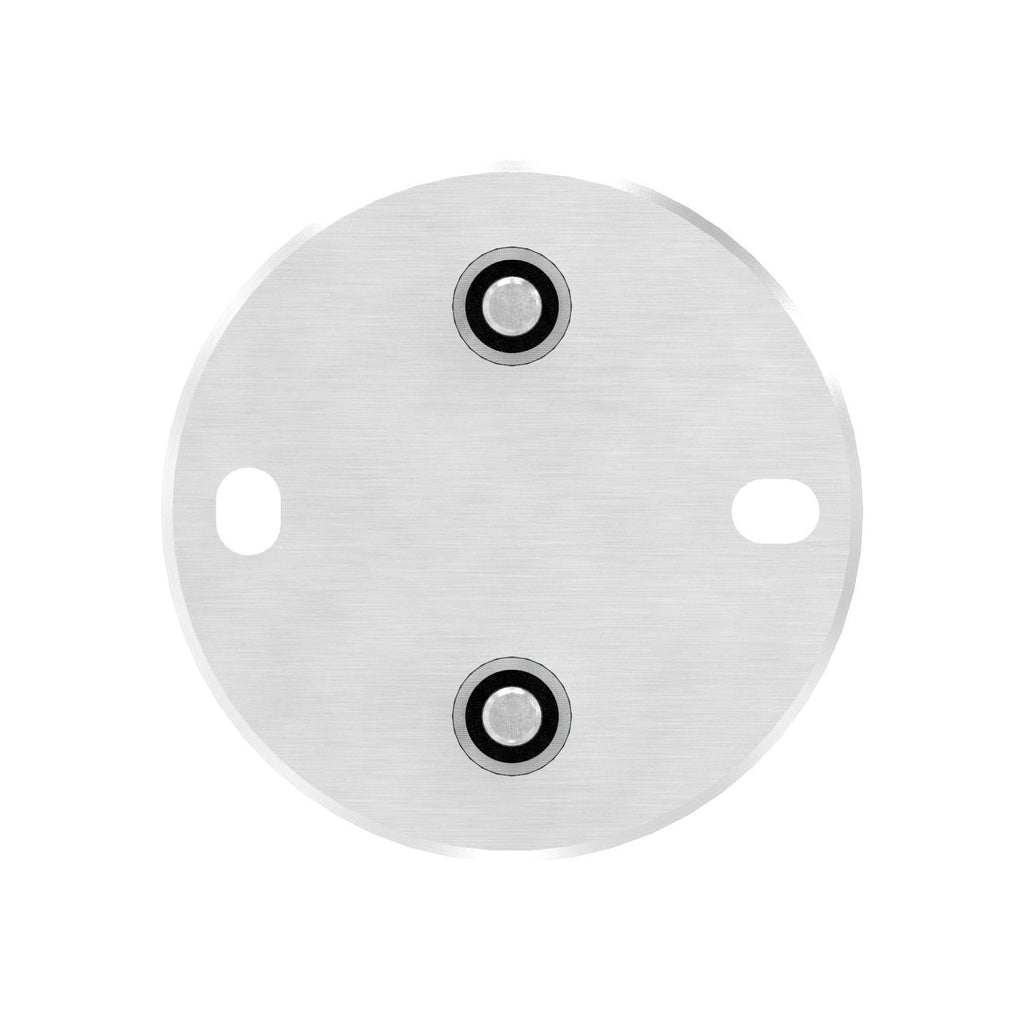Edelstahl Wandbefestigung für Geländerpfosten 42,4 mm, mit 2 Langlöchern, V2A