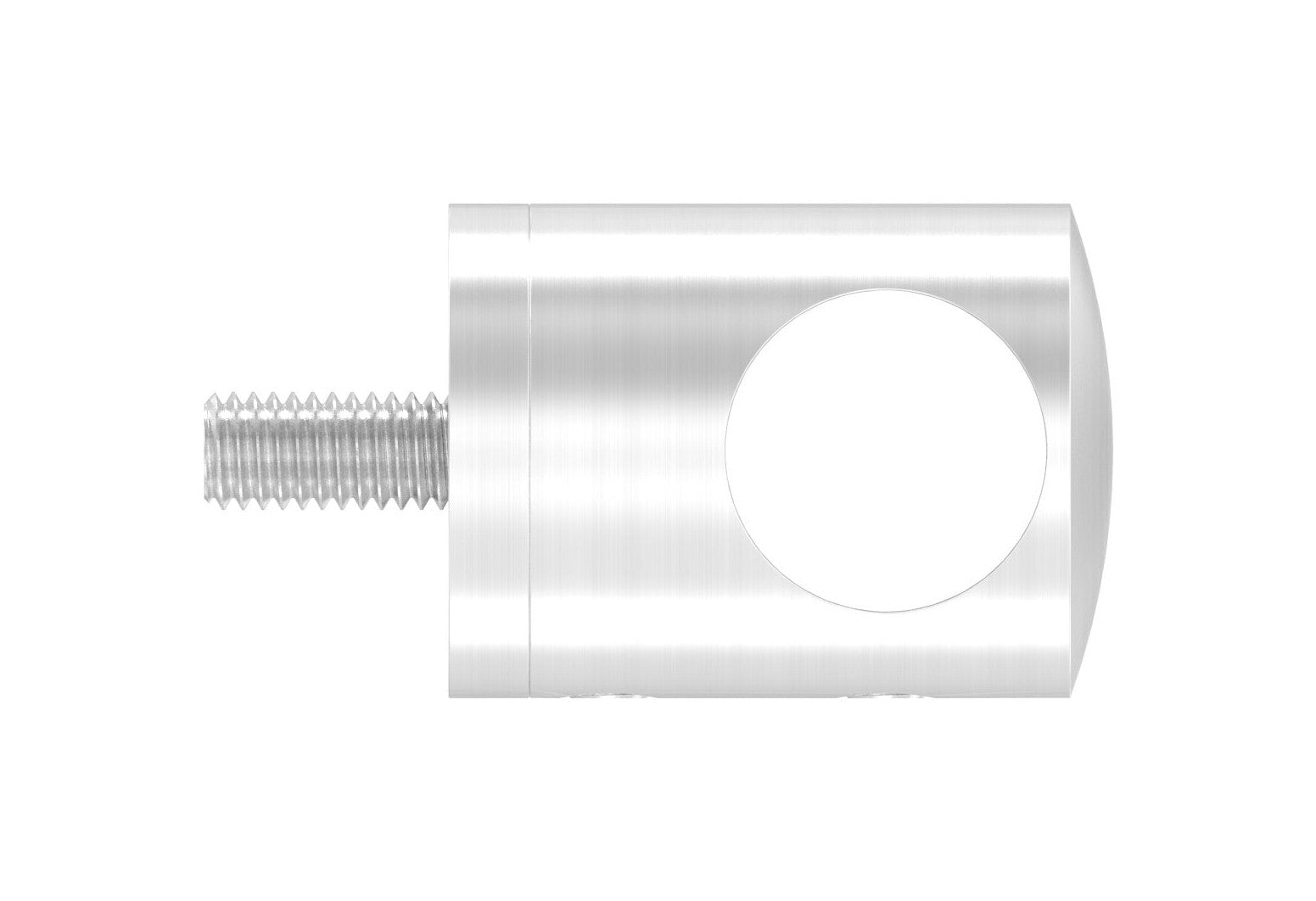 Querstabhalter Ø 25 mm, mit Durchgangsbohrung, V2A