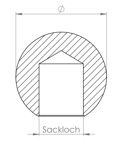 Edelstahl Vollkugel messingbeschichtet, mit Sackloch, für den Innen- und Außenbereich, V2A