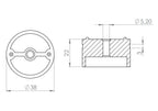 Adapter für Holzhandlauf Ø 42 mm, V2A