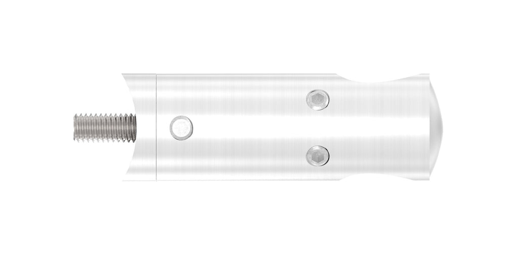 Querstabhalter Ø 22 mm, für 90° Innenecke, mit Durchgangsbohrung, V2A / V4A